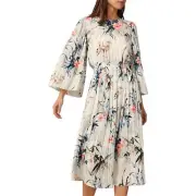 WITCHERY PRINT FEMME DRESS Size 10 S Gumleaf New NWT