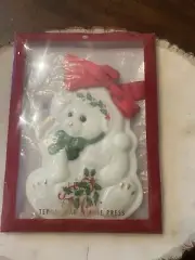 Lenox Holiday Teddy Bear Cookie Press Mold or Christmas Ornament