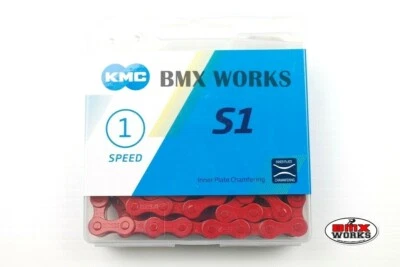 KMC Z410SO 1/2" x 1/8" x 112 Link Chain Solid Red - Suit Old School BMX