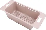 Chest Freezer Basket, Deep Freezer Storage Bins, Freezer Baskets for Chest Freezer Adjustable with Handle for Kitchen (Rosy)