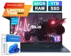 2025 ASUS Laptop Vivobook 17.3" FHD 6-Core Intel i3-1215U 40GB RAM & 1TB SSD Pro