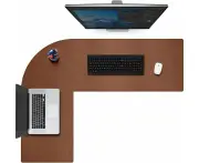 Dual Sided L Shaped Desk Pad,\u200e\u200e\u200e\u200e(120x140) x40cm Corner Leather Desk Pad,l Shaped Desk Gaming mat,Waterproof l Shaped Leathe