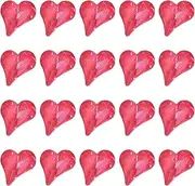 sourcing map 20 Pcs 3D Heart Cherry Red Nail Rhinestones 8x9mm Glass Crystal Rhinestones Pointed Back Crooked Heart Gems for Nail Charm Art DIY Decoration Craft