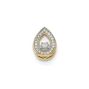 14K Yellow Gold Vibrant Real Diamond Pendant