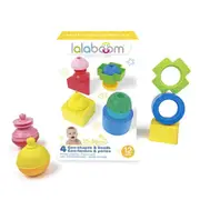 Lalaboom 4 Geometric Shapes and Beads 12 Pieces