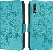 [IVY] Galaxy A70 PU Leather Flip Cover Wallet Case [Rose][Wrist & Shoulder Strap][Card Holder][Kickstand] for Samsung Galaxy A70 Case - Mint Green