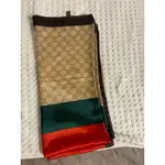 《GUCCI經典款》GUCCI 100% SILK絲巾圍巾披肩90X180 CM