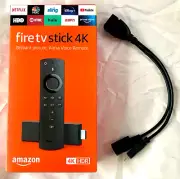 AMAZON FIRE TV STICK HDR/4K STREAM ALEXA VOICE REMOTE + OTG USB CABLE FREE SHIP