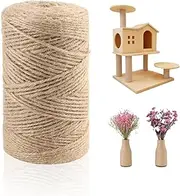 200m x 3mm Jute Twine Rope Hemp Rope Natural Jute Rope for Garden Plants Decoration DIY Handmade Crafts Gift Wrapping