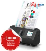 Epson WorkForce ES-C380W A4 Wireless Compact Document Scanner+Touch [B11B269501]