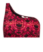 Reina one-shoulder bikini top P Red
