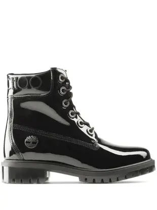 x Timberland patent leather harness boots