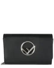 FENDI Black Leather Cruise F Is Wallet On Chain (Authentic Pre-Loved)