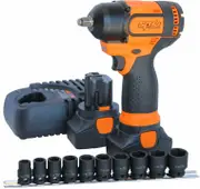 SP Tools SP81120 - 16V Brushless Mini 3/8" Impact Wrench Kit (2 x 2.0Ah) + 10 Piece Metric Impact Socket Set