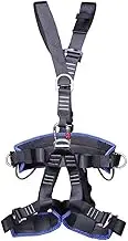 Full body safety harness for mountaineering,caving,rappelling,detachable full body harness belt with main lock,climbing harness with D-rings and foam pad,fall arrest safety harnesses