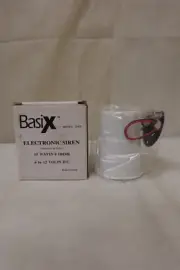 BASIX - 15W / 6-12VDC Security Alarm Siren Horn - High Impact ABS Plastic - 15WS