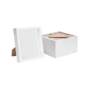 Nicola Spring 3D Box Photo Frames - 8" x 8" - White - Pack of 5