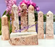 Wholesale Lot 3 Lbs Natural Crazy Lace Agate Obelisk Tower Point Crystals