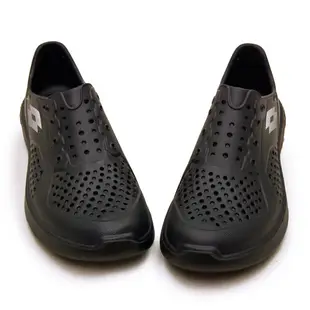 【LOTTO】男 晴雨穿搭戶外休閒運動涼鞋 ROVER洞洞鞋系列(黑銀 6680) (8折)