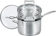 Scanpan Impact Saucepan with Multi Steamer, 20 cm Silver