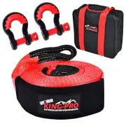 Snatch Strap Recovery Kit 3" x 20ft, 33,000lbs Breaking Strength with 23% Elo...