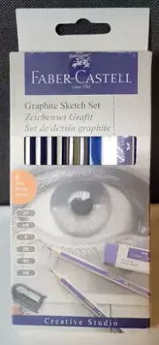 Faber-Castell Graphite Sketch Set 8-pc Creative Studio New in Box Free Shipping