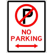 Carpark Sign - No Parking With Arrows Sign