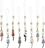 SUNNYCLUE 1 Box 16Pcs 8 Colors Cute Cellphone Charms Cat Phone Charms Strap Enamel Metal Animal Back Print Hanging Lanyard for Mobile Phone Diy Wallet Camera Keychains Decor Craft Supplies Women Adult