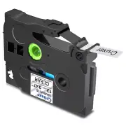 1PK TZe 131 TZ131 Label for Brother P-Touch Laminated, Black on Clear Tape,0.47"