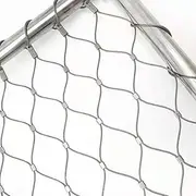 304 Stainless Steel Wire Mesh Flexible Cable Wire Rope X Type Mesh Stretchable Balustrade Infill Mesh Animal Poultry Cage Net DIY Decorative (Color : Silver 2.5mm Size : 3x10m)