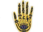 Hamsa hand of Fatima Kamsah evil eye spiritual embroidered iron-on patch