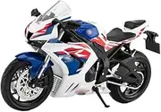 Motorcycle Model with Steering Movable Stand for CBR 1000RR-R for Fire Blade 1:12 Alloy Sports Motorcycle Model Simulation Racing Motorcycle Model(White)