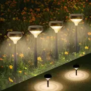 Solar Pathway Lights 8 Pack, Solar Lights Outdoor, Warm White Path Lights Wat...