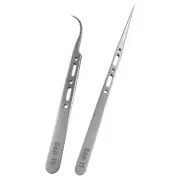 Tweezers Stainless Steel Straight/Bend Tweezers for Electronics