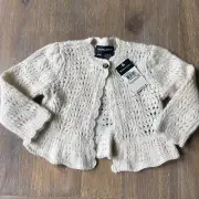 NWT Ralph Lauren Infant Girl 18 Months Cream ColorHoliday Lambs Wool Mix Sweater