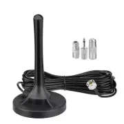 3m FM Radio Antenna Magnetic Base + 3 Adapters Home Theater Receiver Compatible