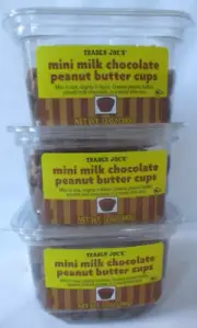 3 BOXES TRADER JOE'S MINI MILK CHOCOLATE PEANUT BUTTER CUPS 12-OZ BOX