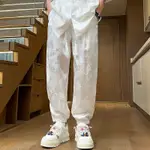 設計感國潮龍紋提花冰絲直筒褲男女夏季新中式國風穿搭寬鬆束口褲