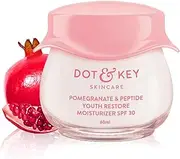 DOT & KEY Pomegranate + Multi-Peptide Anti Aging Cream With Spf 30 For Sun Protection|Reduces Fine Lines&Wrinkles|48Hr Intense Moisturization|Boosts Collagen|For Mature&Normal To Dry Skin|60Ml