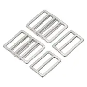 8Pack Slide Buckle 1 2/7" Tri-Glide Slides Adjuster Strap Slider, Silver