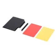 Professional Soccer Referee Wallet Football Red Yellow Card Pencil Log Book YXUU