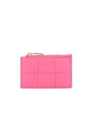 Bottega Veneta Cassette Zipped Cardholder One size Pink