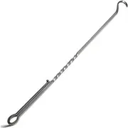 Meat Hook Flipper 10 Inch Black Stainless Steel Pigtail Food Flipper Sharp Washable Reusable Flipping Hooks for BBQ, Grilling Meat Hook Pig Tail Flippers Flipping Hooks
