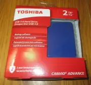 Toshiba Canvio Advance 2TB Portable External Hard Drive USB 3.0, Blue - NIB