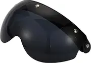 X AUTOHAUX 1pc Universal Motorcycle Face Shield - Motorcycle Helmet Visor Replacement Anti-UV - Resin Deep Black