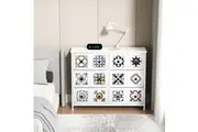 Levede 6 Drawers Patterned Cabinet White