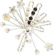 Ciieeo 15pcs Anti-Light Adjustment Buckle Hat Clips Women Collar Clips Dress Clip Upholstery Buttons Brooches for Women Pants Tightener Sweater Clips Button Pin Waist Clips for Clothing
