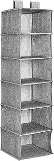 Amazon Basics Hanging Closet Shelf - 6-Tier, Heather Grey
