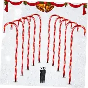 26" Candy Cane Lights Christmas Decorations - 10 Pack Pathway Markers Outdoor