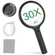 Magnifying Glass with Light - LED Magnifiers for Reading USB Rechargeable Mag...
